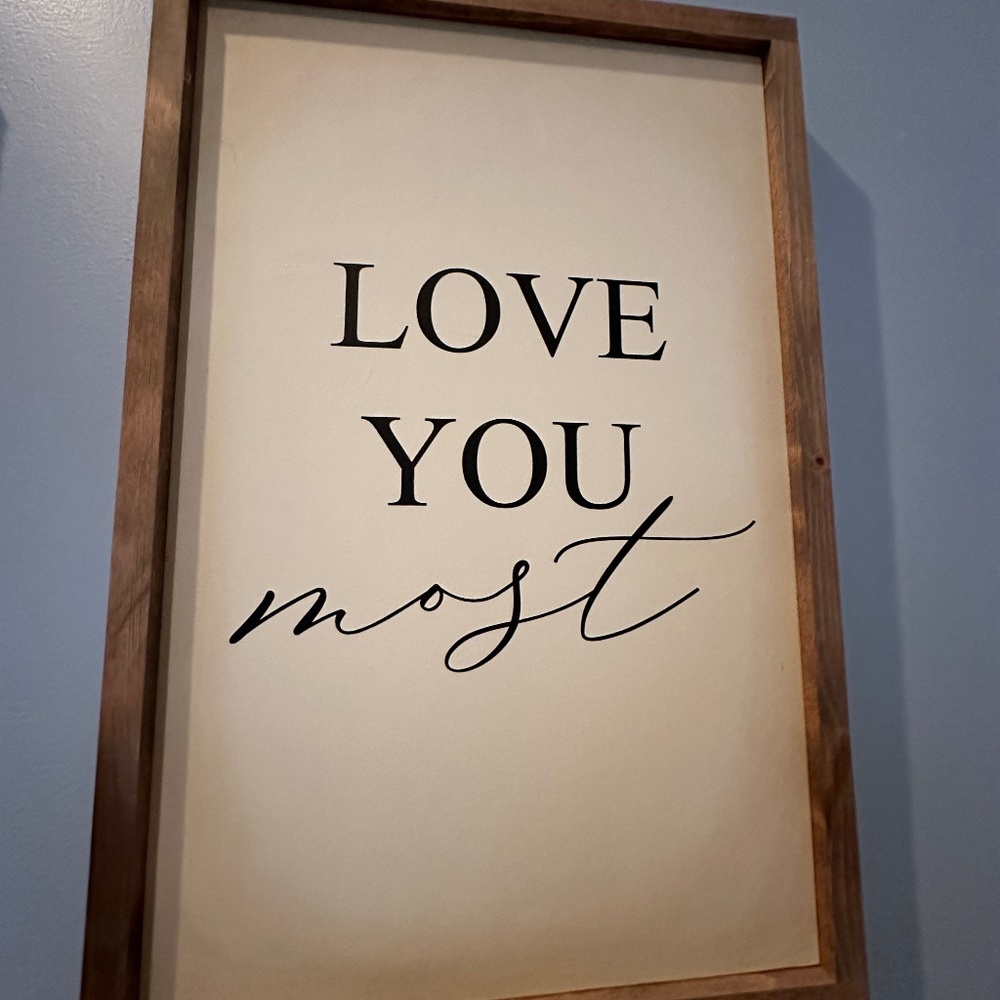 Wooden love signs